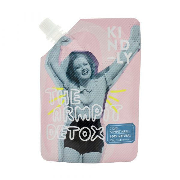 KIND-LY 活性炭腋下排毒泥膜 - KIND-LY活性炭腋下排毒泥膜採用活性炭、膠質銀及澳洲膨潤土，能吸走細菌和毒素，有助淨化排毒及美白腋下肌膚