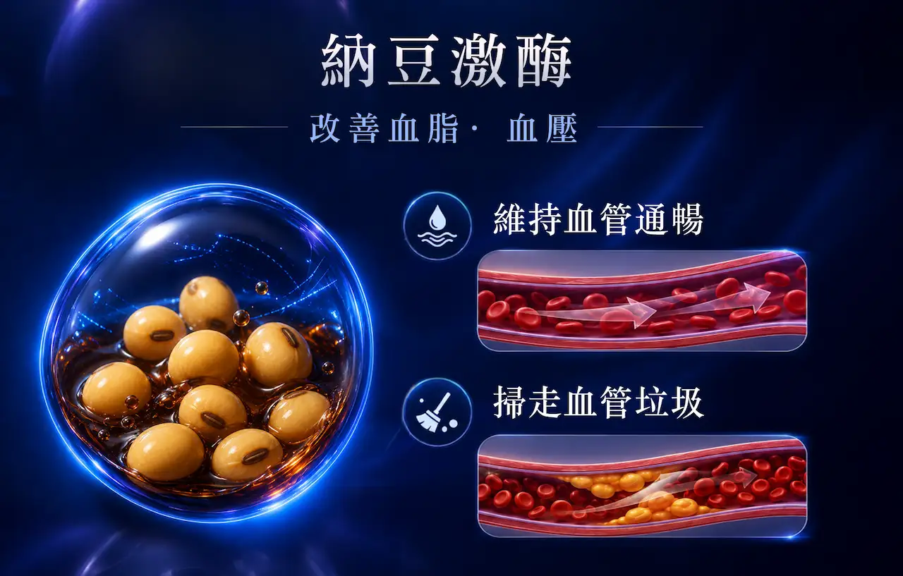 METABOLYN™ 3納豆激酶配方，支援血管健康及血液循環，維持血脂平衡與心血管代謝健康