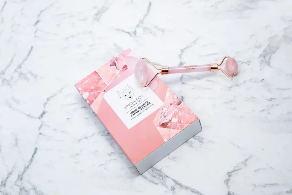 Snow Fox Rose Quartz Pink Roller 粉晶能量按摩棒