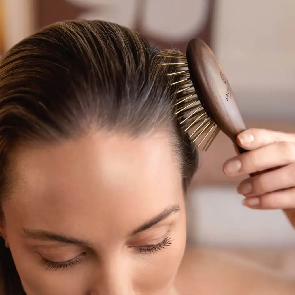 Snow Fox Gua Sha Hair & Scalp Brush Infrared Edition 24K金遠紅外線頭皮刮痧梳 胡桃木限定款