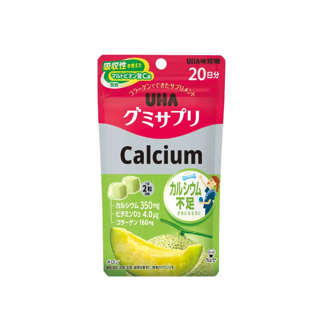 UHA Gummy Supplement Calcium 鈣哈密瓜味營養補充軟糖